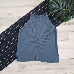 Anthropologie Gemma Sweater Tank Top Oceanic Blue Size Medium